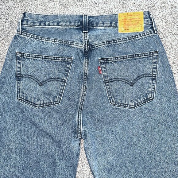 LEVI'S BIG E 501 90's BLUE JEANS - MEDIUM WASH -PREMIUM DENIM - EUC -  W 27 L 29 - Picture 5 of 12